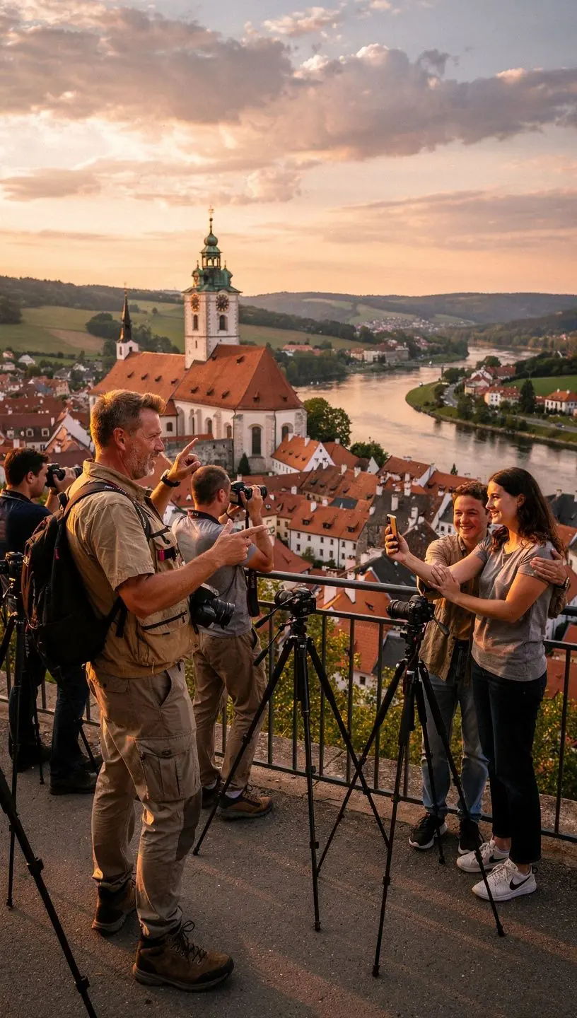 Detailní záběr na fotoaparát s různými objektivy a příslušenstvím rozloženým vedle.